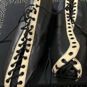 Black and White Moccasins